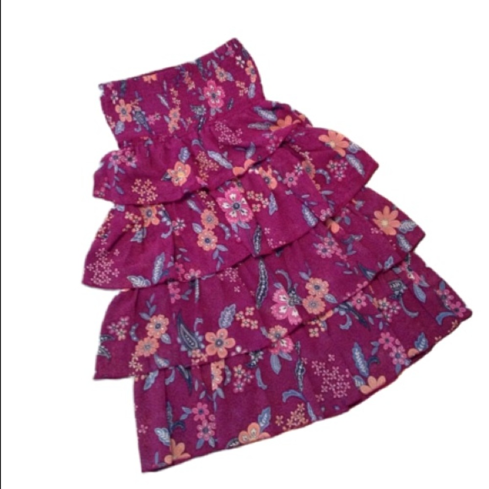 American Eagle Outfitters Strapless Dress Floral Print Purple Size XS - Picture 5 of 5
